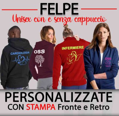 Felpa sanitaria invernale unisex stampata