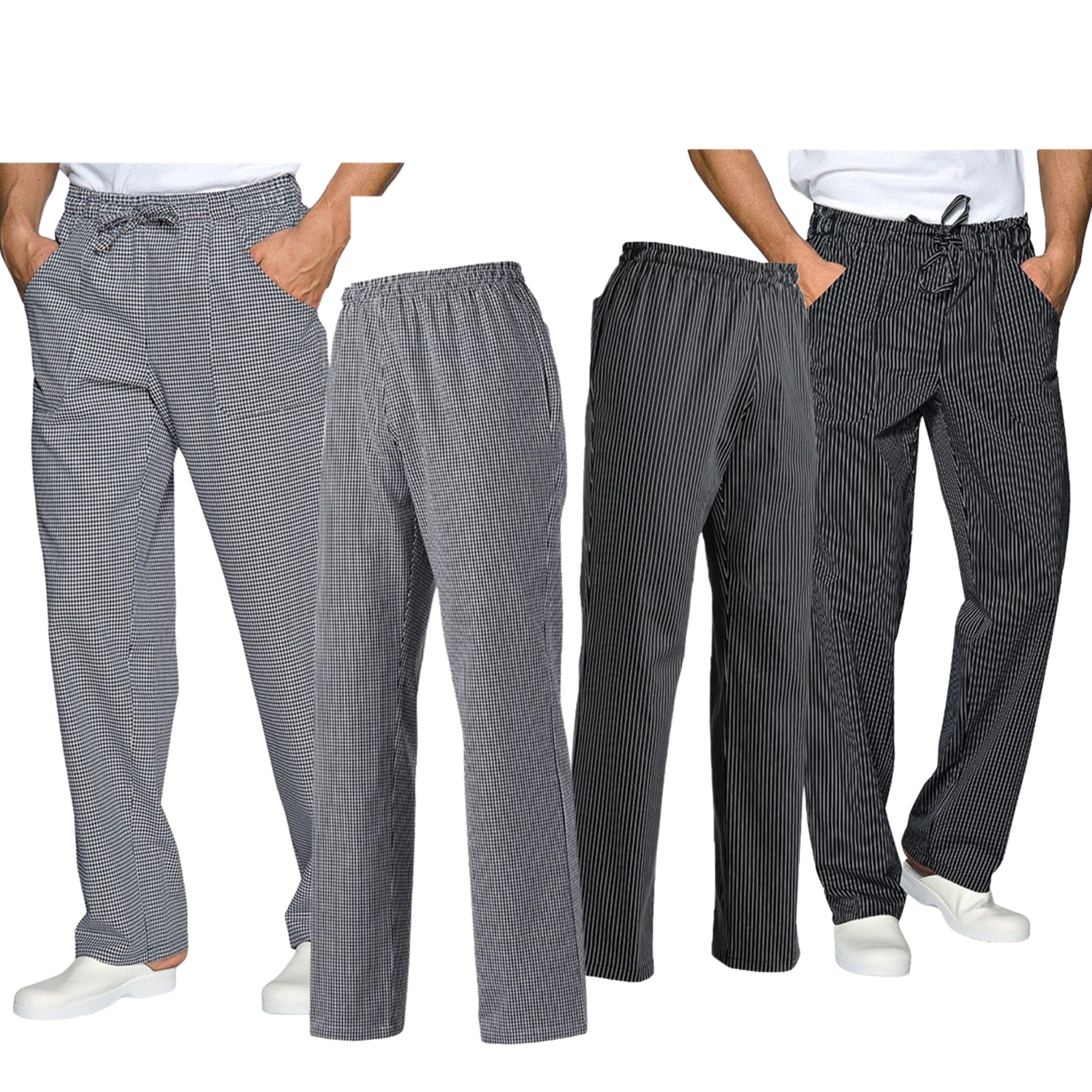 Pantalone da Chef gessato/sale e pepe