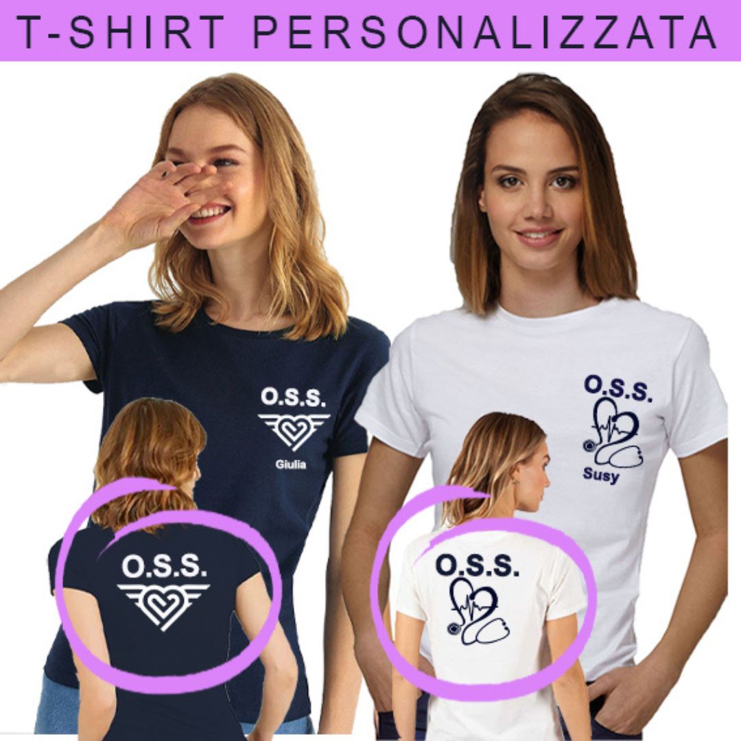 Scegli tra una vasta selezione di T-shirt stampate personalizzate, adatte sia per uomo che per donna, con maniche corte o lunghe. Perfette per chi lavora nel settore sanitario! Disponibili in una grande varietà di colori e disegni!