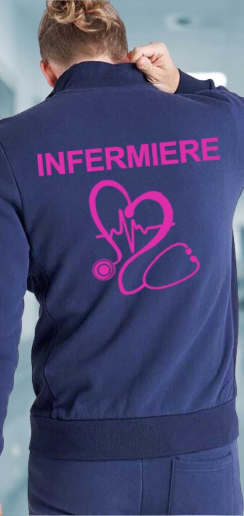 Felpa infermiere personalizzata