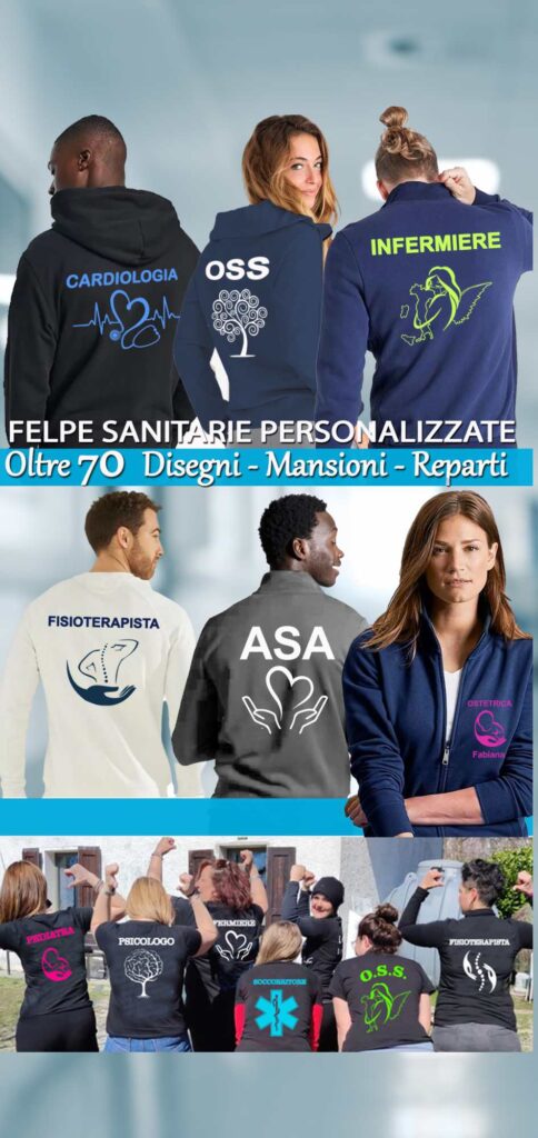 Felpa zip e cappuccio operatore socio sanitario infermiere
