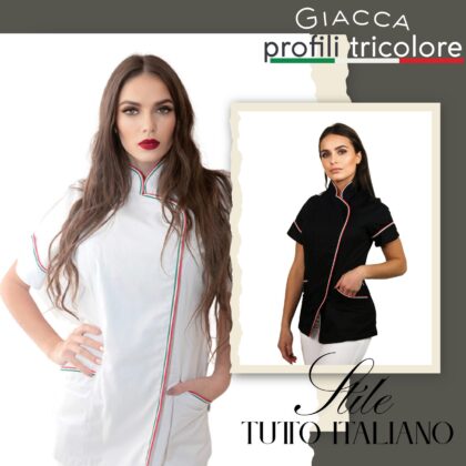Giacca da Chef Donna profili Tricolore