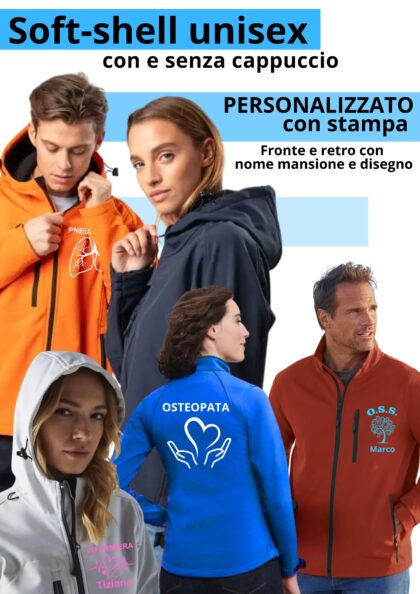 Soft-shell unisex personalizzato con stampa