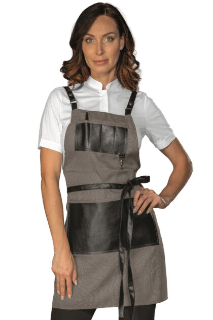 Grembiule Bristol short con inserti in pelle
